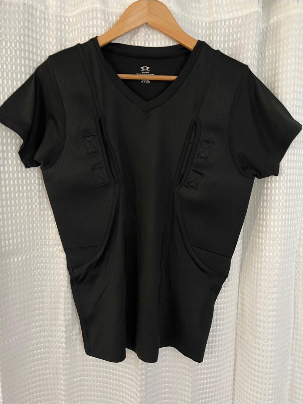 CCW Tactical Concealed Carry Compression Holster Shirt XL Black V-Neck Tee